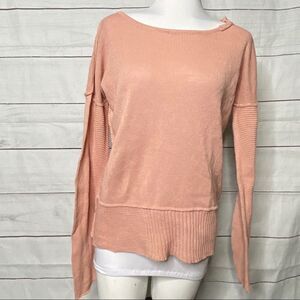 murmur dusty pink scoop neck sweater large linen